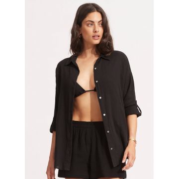 BEACHEDIT KRÓTKA KOSZULA 100% BAWEŁNA