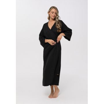 SHINY LINEN LETNIA SUKIENKA KOPERTOWA 55% LEN 45% WISKOZA