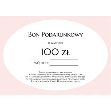 BON PODARUNKOWY O WARTOŚCI 100 ZŁOTYCH