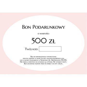 BON PODARUNKOWY O WARTOŚCI 500 ZŁOTYCH