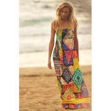 LICIE 09 DŁUGA SUKIENKA Z NADRUKIEM