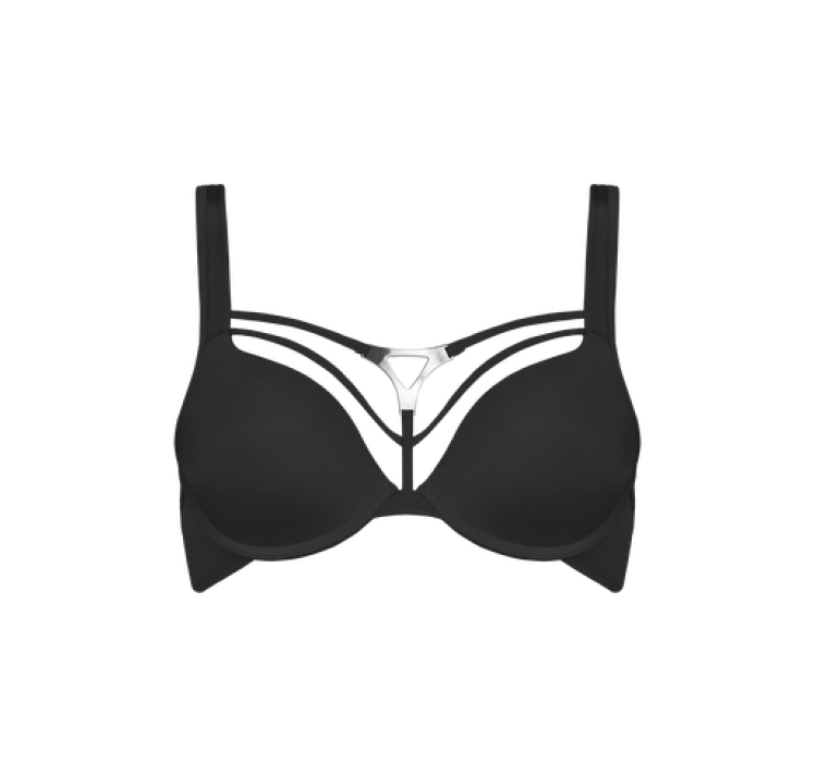 MARLIES DEKKERS triangle black ace padded push up bra