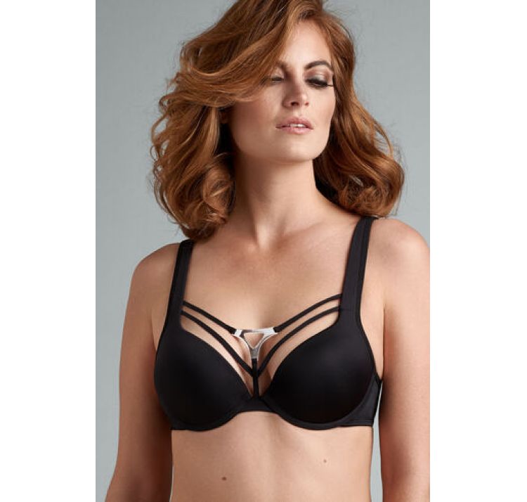 MARLIES DEKKERS triangle black ace padded push up bra