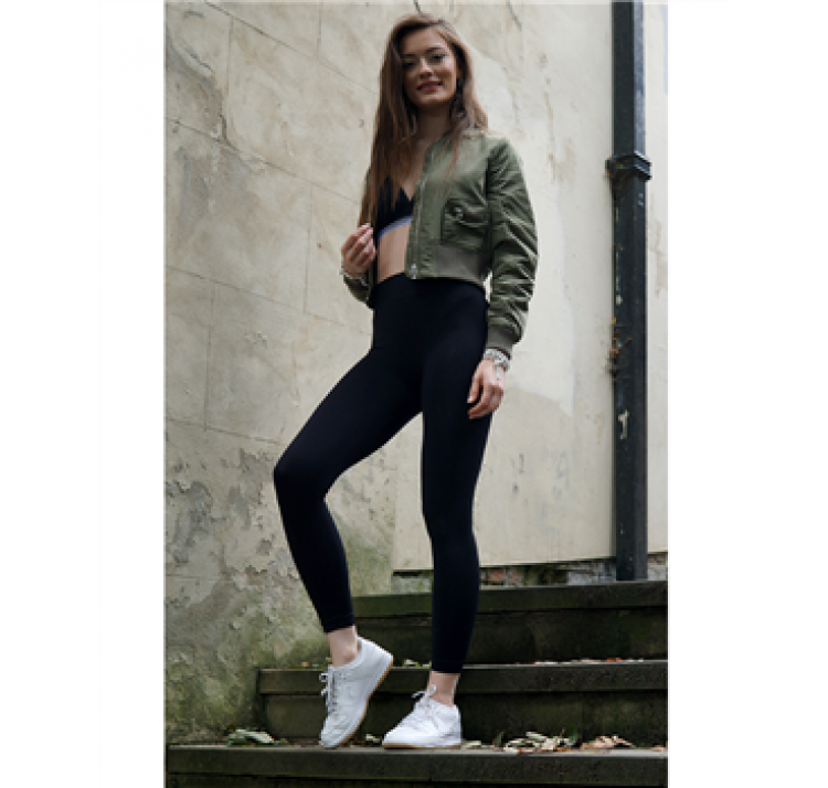 PRETTY POLLY czarne gŁadkie legginsy 80d