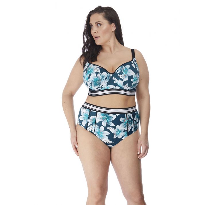 ELOMI SWIM island lily uw sweetheart crop top