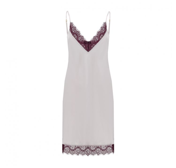 ENDORFINELLA confidence koszulka z koronkĄ na dekolcie i na dole cappuccino