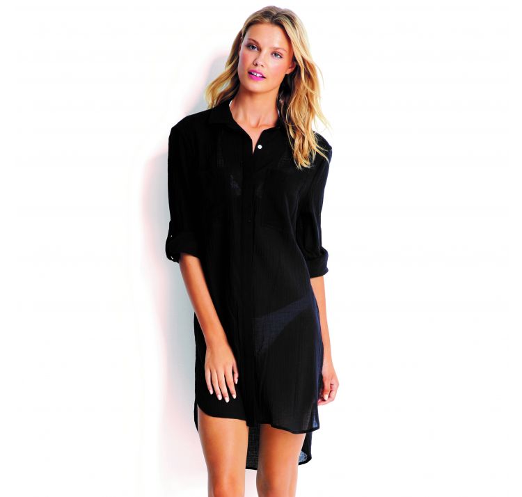 SEAFOLLY beach basics baweŁniana koszula plaŻowa