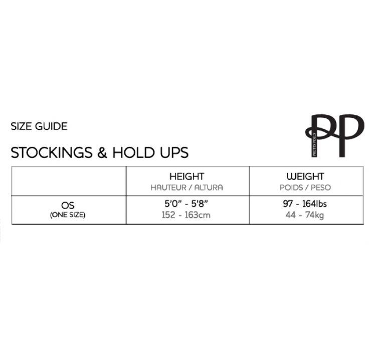 PRETTY POLLY velvet lace backseam hold up