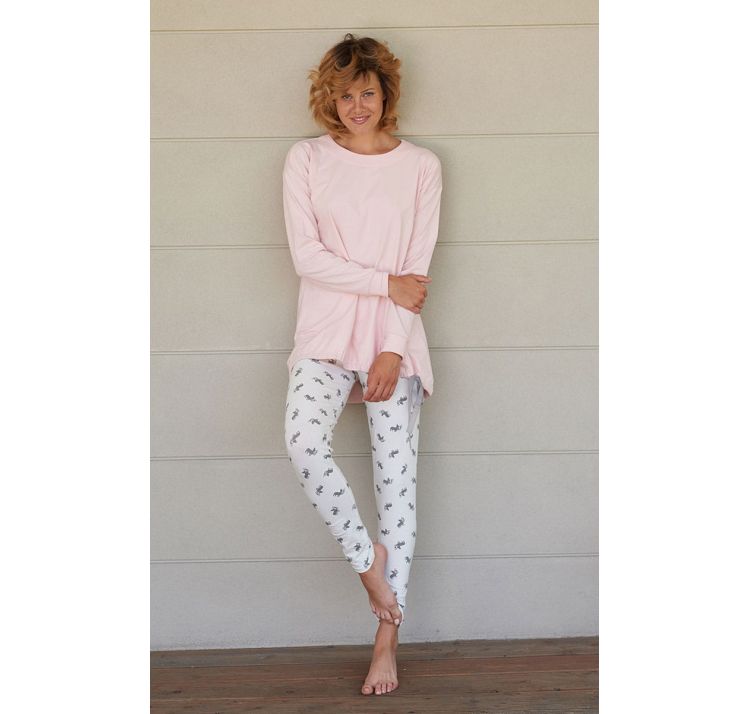 SLEEPLESS IN WARSAW piŻama grey ribbon