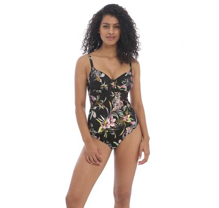 Tahiti Nights Underwire Plunge Tankini Swim Top