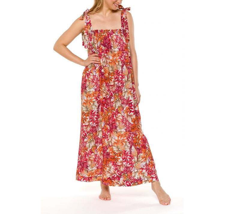 COEMI fire floral sukienka koszula nocna