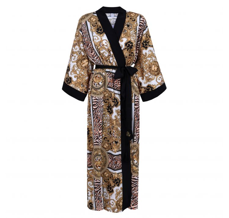 PAREO&JULIET tunika biaŁo-zŁoto- czarna