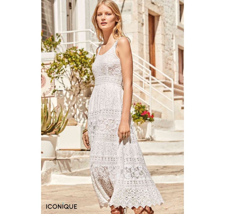 ICONIQUE lia strappy maxi dress