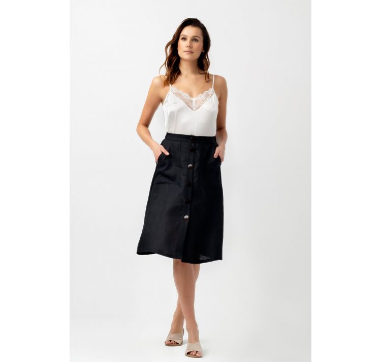 OH!ZUZA jedwabny top z koronkowymi plecami