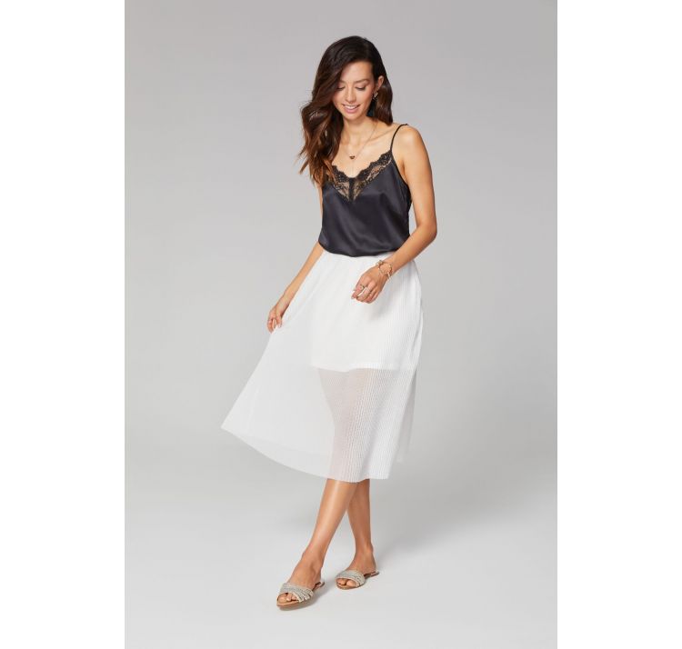 OH!ZUZA jedwabny top z koronkowymi plecami