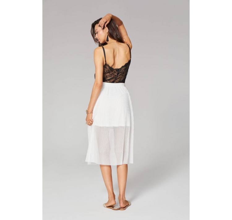 OH!ZUZA jedwabny top z koronkowymi plecami