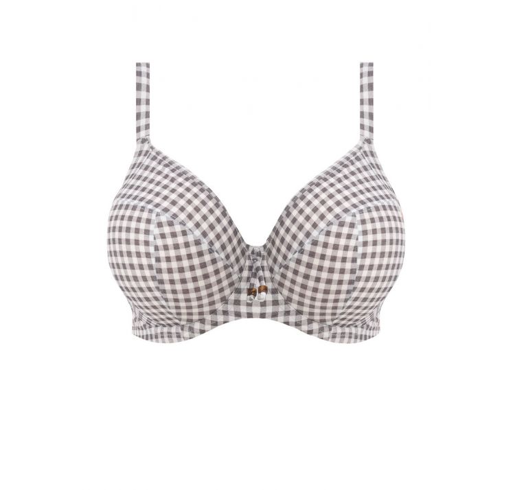 ELOMI SWIM checkmate uw plunge bikini top