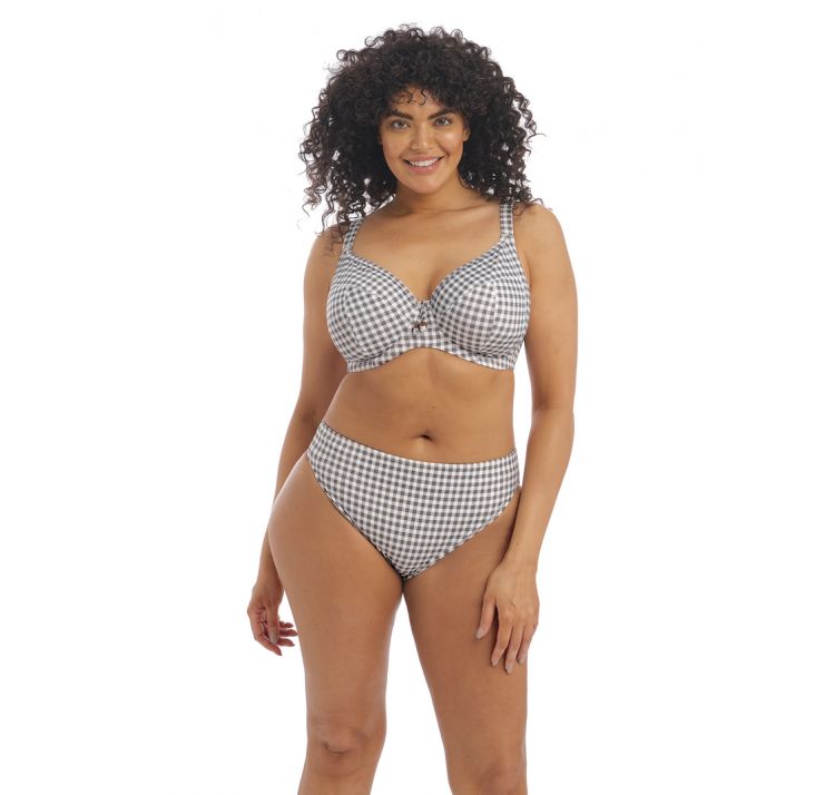 ELOMI SWIM checkmate uw plunge bikini top