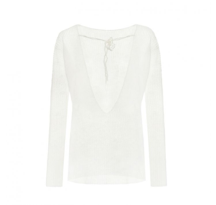 YOU BY TOKARSKA sweter mgŁa bez plecÓw