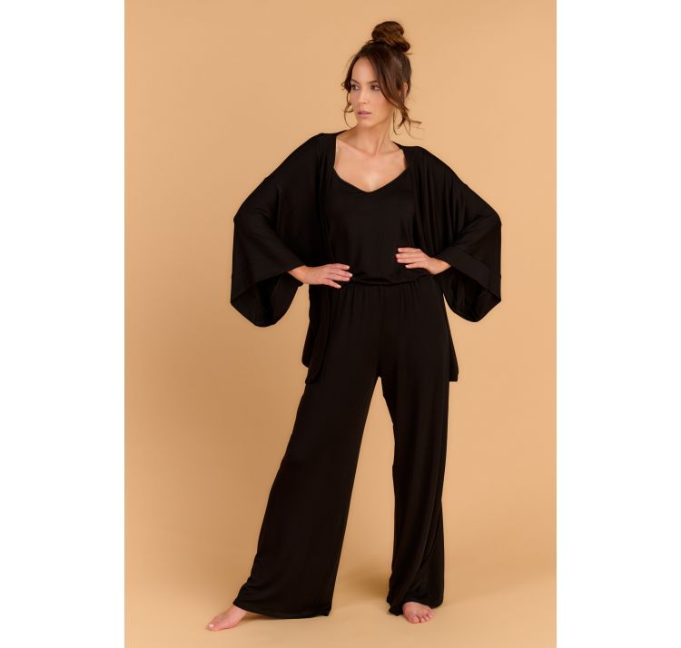 ENDORFINELLA stephanie kimono z micromodalu czarne