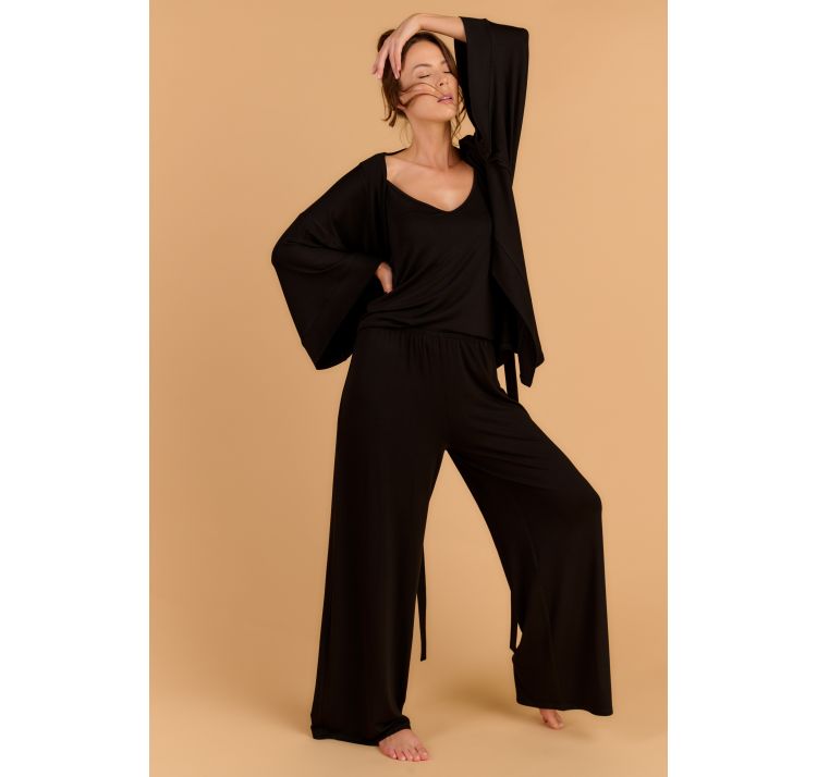 ENDORFINELLA stephanie kimono z micromodalu czarne
