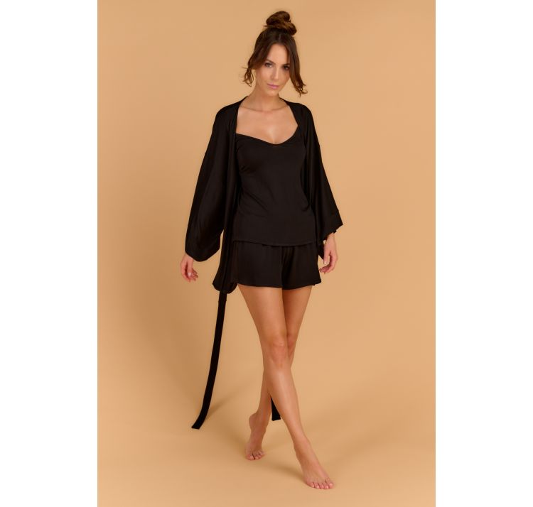 ENDORFINELLA stephanie kimono z micromodalu czarne