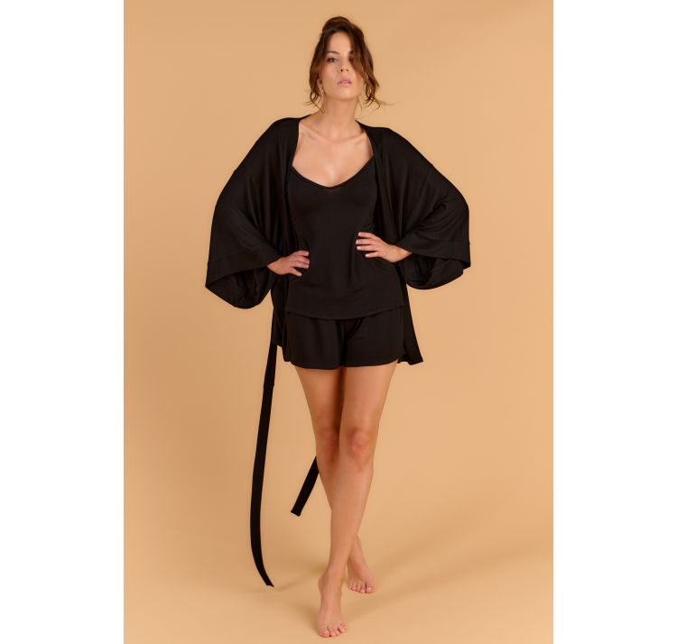 ENDORFINELLA stephanie kimono z micromodalu czarne