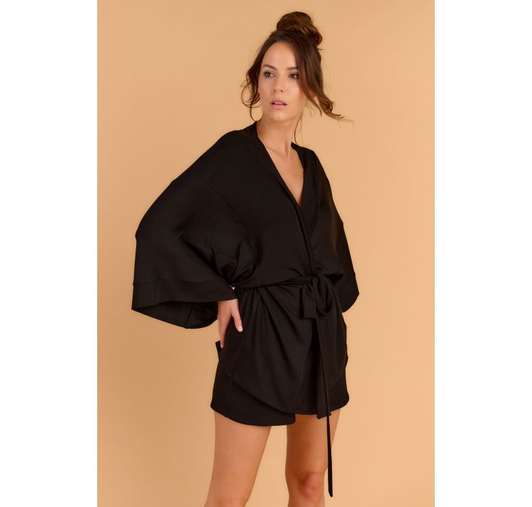 ENDORFINELLA stephanie kimono z micromodalu czarne