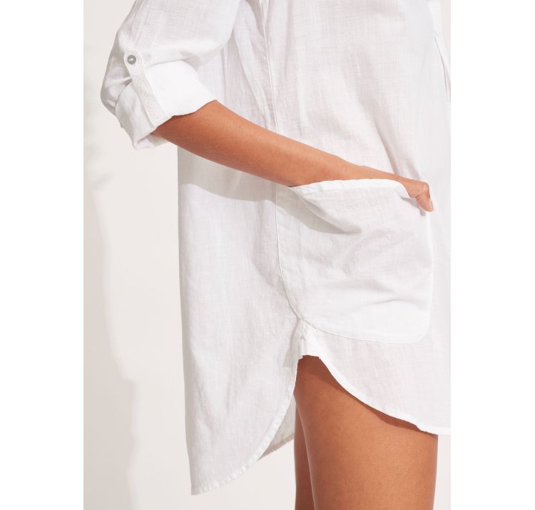 SEAFOLLY beach basics baweŁniana tunika plaŻowa