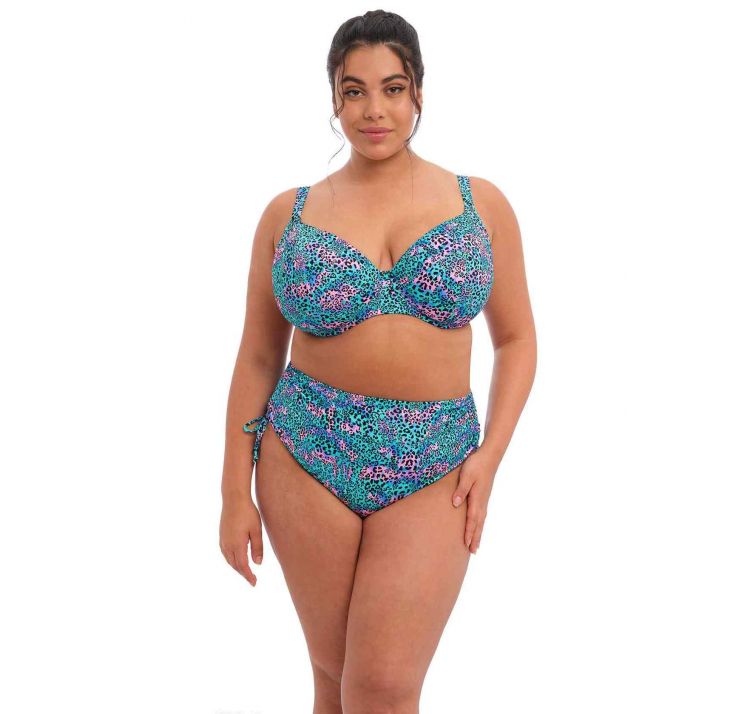 ELOMI SWIM electric savannah uw plunge bikini top