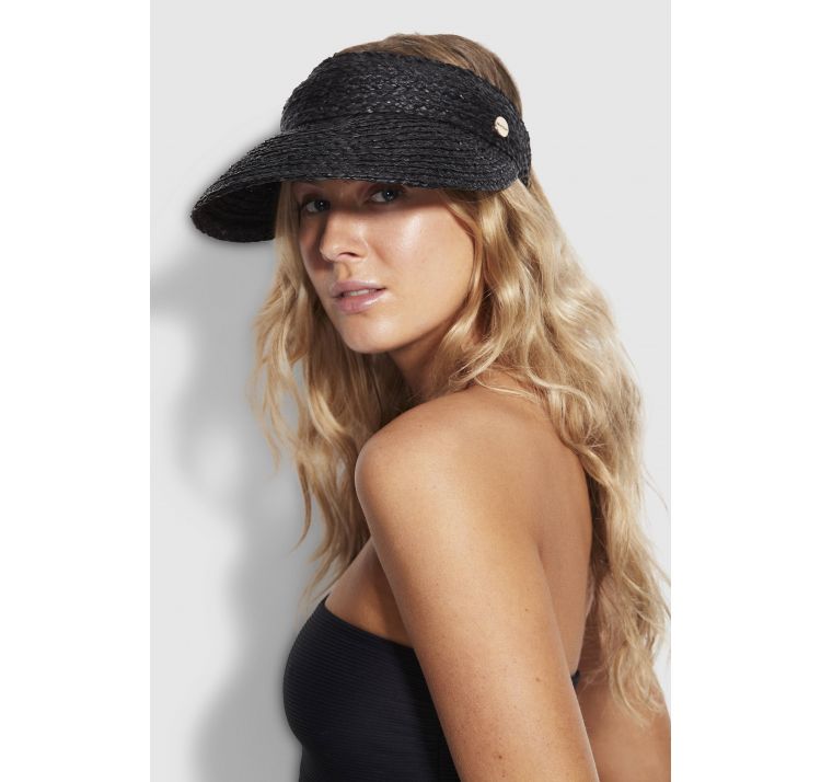 SEAFOLLY shady lady przeciwsŁoneczny daszek plaŻowy czarny