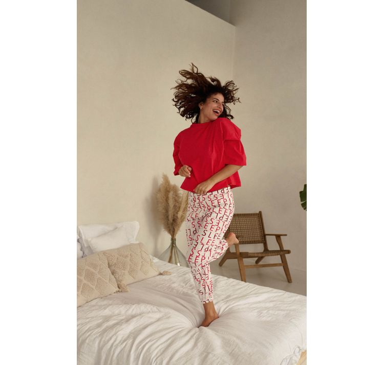 SLEEPLESS IN WARSAW piŻama raspberry sleep long