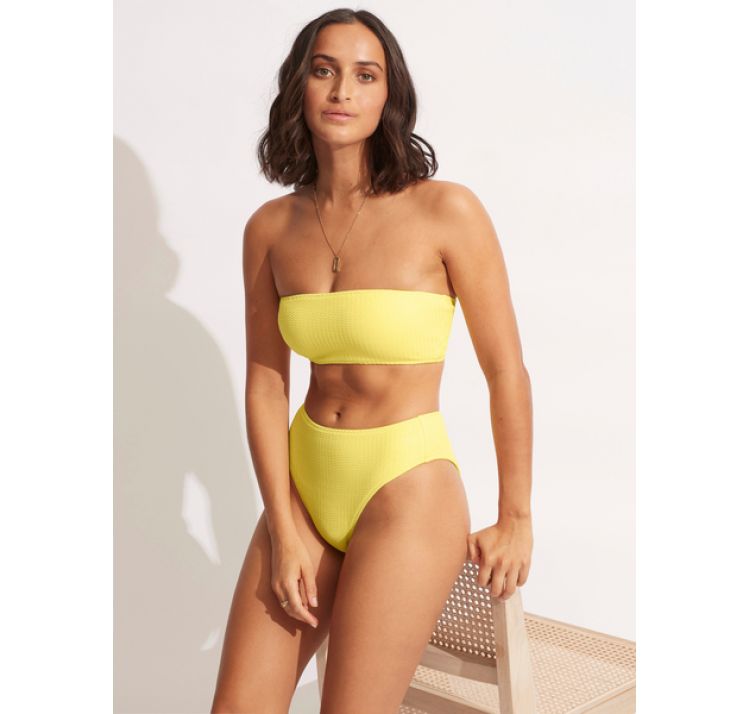 SEAFOLLY sea dive gÓra od bikini bandeau ŻÓŁta