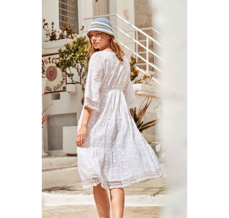 ICONIQUE selene letnia sukienka baweŁniana biaŁa