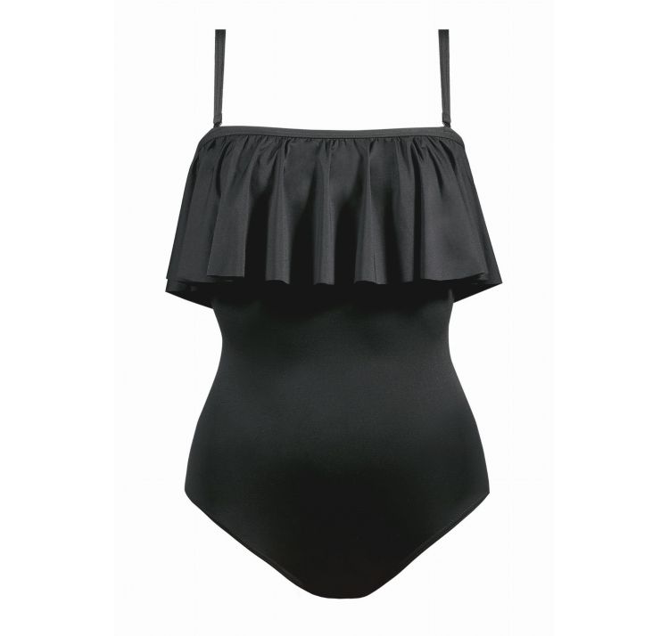FEBA jednoczĘŚciowy strÓj kĄpielowy z odpinanymi ramiĄczkami i falbankĄ