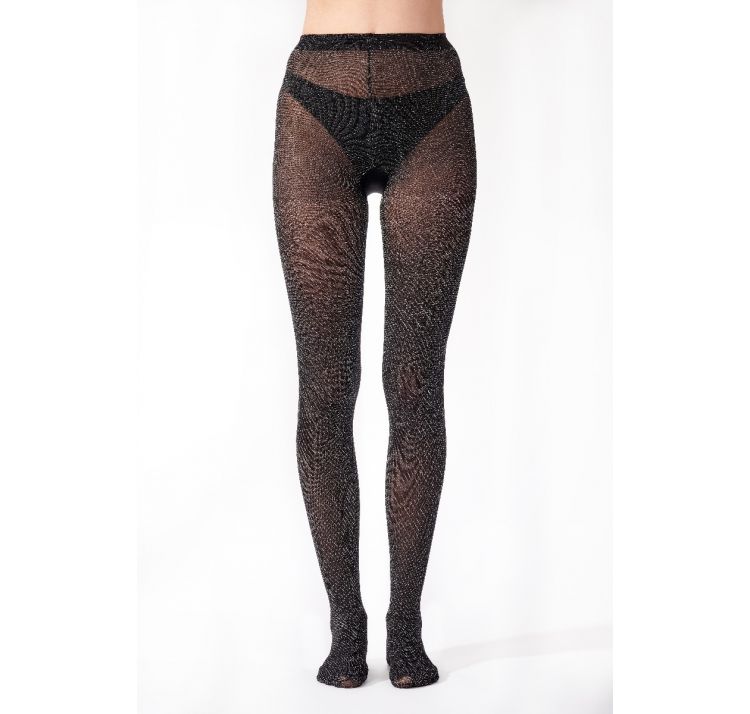 PRETTY POLLY diagonal sparkly mesh tight bŁyszczĄce rajstopy