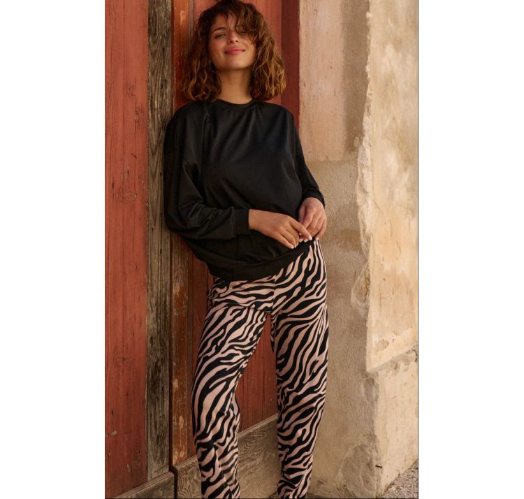 SLEEPLESS IN WARSAW piŻama zebra dream long