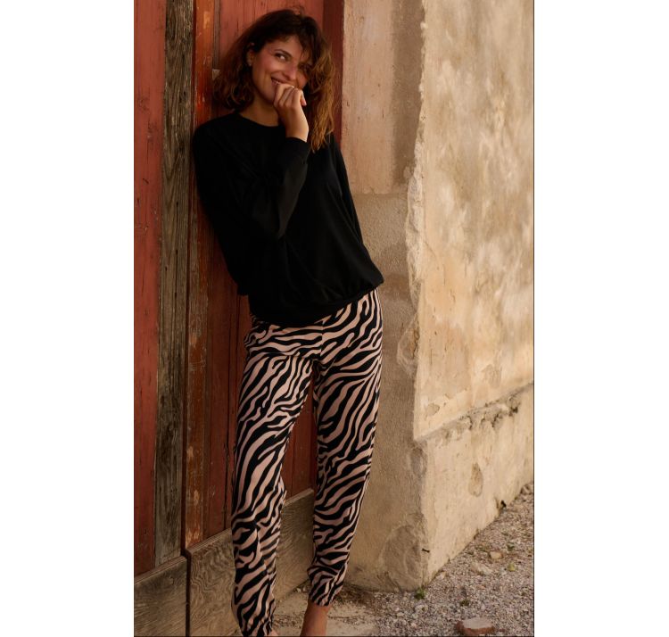 SLEEPLESS IN WARSAW piŻama zebra dream long