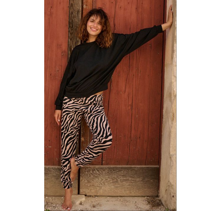 SLEEPLESS IN WARSAW piŻama zebra dream long