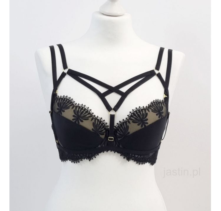 JASTIN open bra nv-101 srebrny