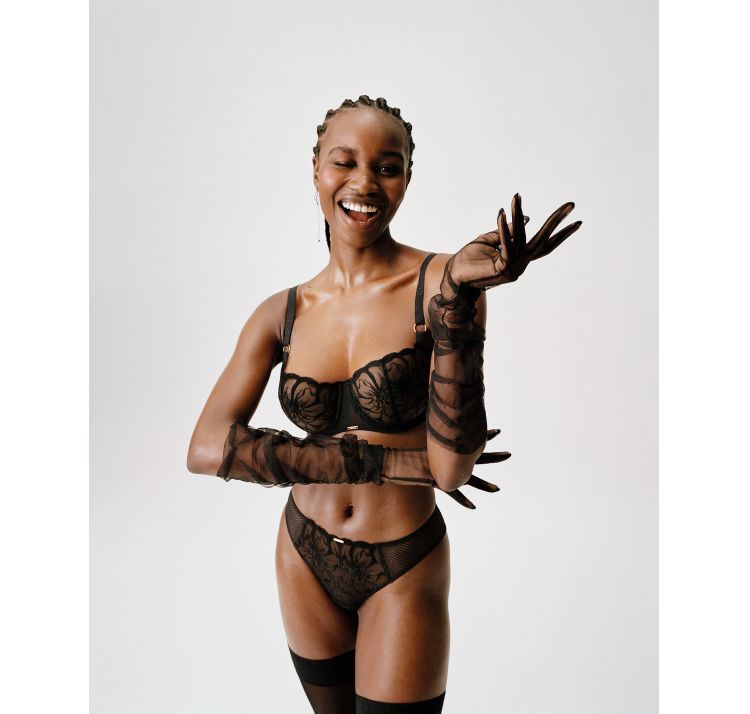 CHANTELLE fleurs koronkowe stringi brazyliany