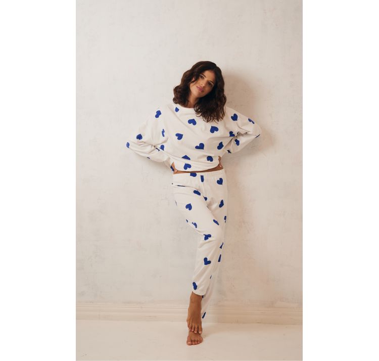 SLEEPLESS IN WARSAW piŻama blue hearts dream long