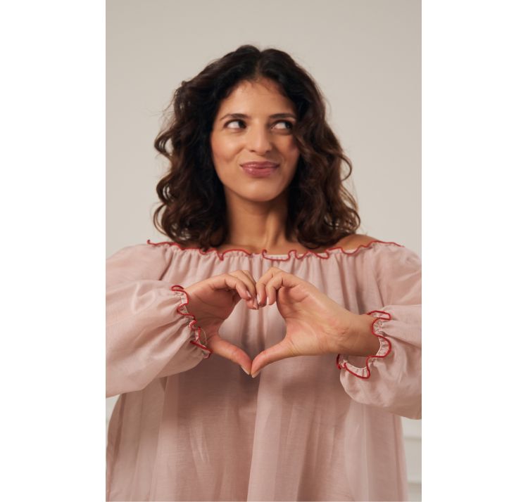 SLEEPLESS IN WARSAW koszulka chloe baweŁna i jedwab