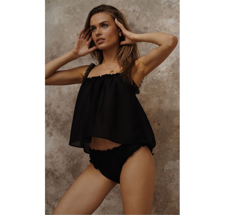 SLEEPLESS IN WARSAW komplet flirt baweŁna i jedwab