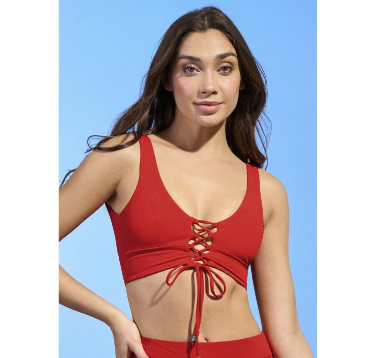 MAAJI crimson paradise bikini long line triangle