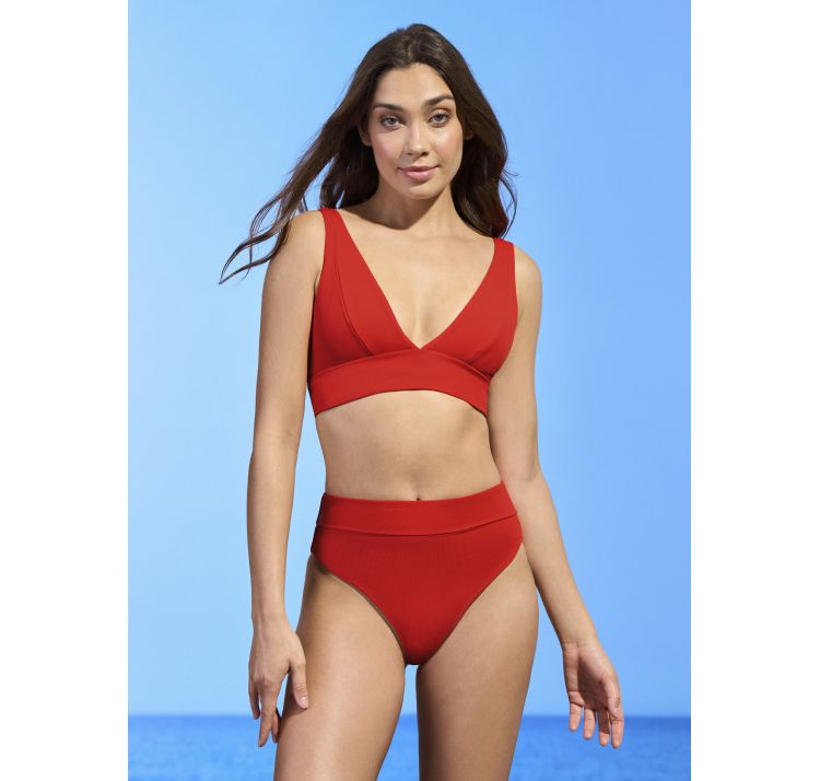 MAAJI crimson paradise bikini long line triangle