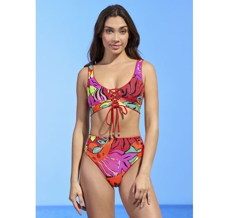 MAAJI crimson paradise bikini long line triangle