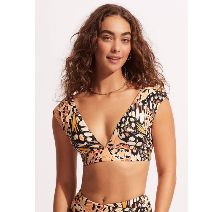 SEAFOLLY take flight cap sleave top braletka plaŻowa