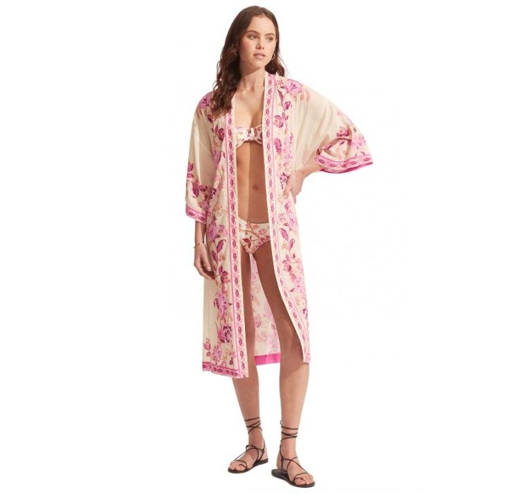 SEAFOLLY silk road kimono baweŁna z wiskozĄ