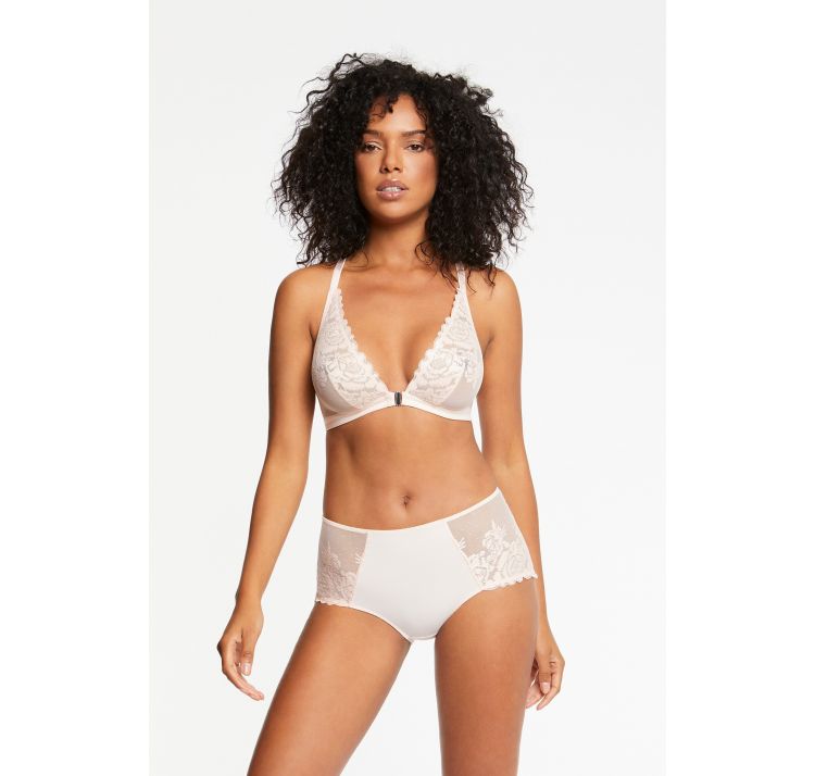 MAISON LEJABY fleur ikat koronkowa braletka zapinana z przodu